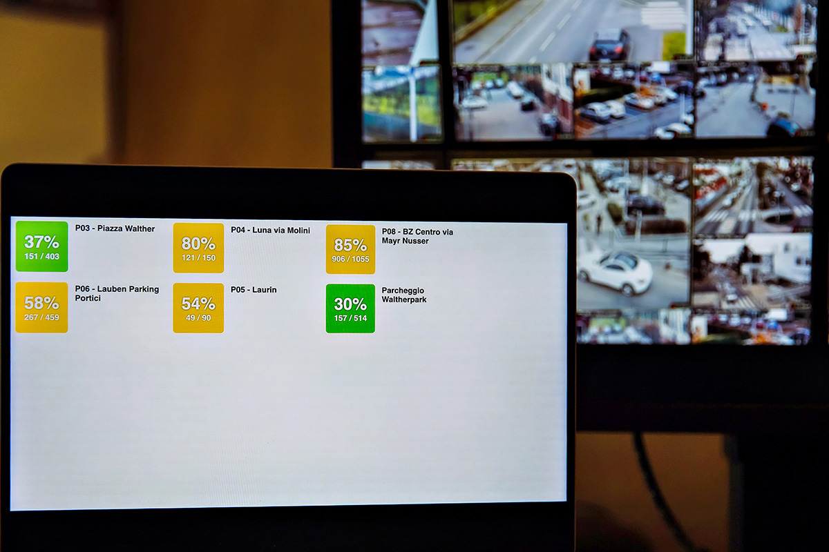 Real-time parking availability dashboard supporting urban mobility management.